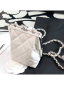 Chanel Lambskin & Plexi Clutch with Chain AP2496 White 2022 