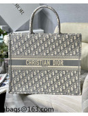 Dior Large Book Tote Bag in Grey Oblique Embroidery M1286 2022 13