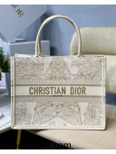 Dior Medium Book Tote Bag in Gold Around the World Stella Embroidery M1286 2022 01