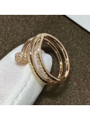 Cartier Pink Gold Juste un Clou Ring with Paved Diamonds 11