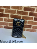 Gucci GG Marmont Chevron Leather Mini Bag 672251 Black 2022