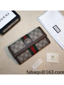 Gucci Ophidia GG Continental Wallet 523153 Brown Leather 2022