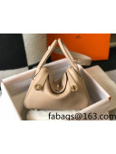 Hermes Lindy 26cm/30cm Bag in Grainy Calfskin Coat Beige/Gold 2022