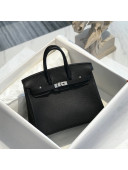 Hermes Birkin 25cm Bag in Togo Calfskin Black/Silver 2022