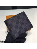 Louis Vuitton Amerigo Wallet N41635 Damier Graphite Canvas 2021