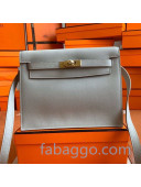 Hermes Kelly Danse Backpack in Evercolor Leather Pearly Grey/Gold 2020