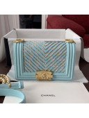 Chanel Small Boy Chanel Handbag A67085 Blue 2019