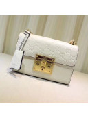 Gucci Small Signature Padlock Shoulder Bag 409487 White 2018