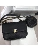 Chanel Calfskin Flap Bag and Coin Purse AS1094 01 Black 2019