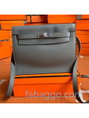 Hermes Kelly Danse Backpack in Evercolor Leather Almont Grey/Silver 2020