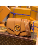 Louis Vuitton LV Pont 9 Soft PM Bag in Grained Calfskin M58729 Brown 2021