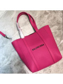 Balenciaga Calfskin Everyday XXS Logo Shopping Tote Pink 2019