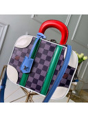 Louis Vuitton Mini Luggage Top Handle Bag in Damier Azur Canvas Blue 2019