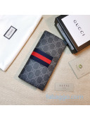 Gucci Web GG Supreme Canvas Zip Wallet 408836 Black 2020