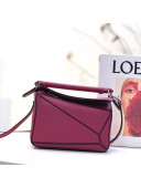 Loewe Puzzle Mini Bag in Smooth Calfskin Fuchsia 2022 10173