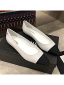 Chanel Calfskin Flat Ballerinas G35389 White 2019