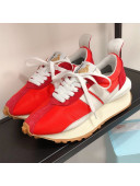 Lanvin Bumpr Nylon Sneakers Red 2021 12 (For Women and Men)