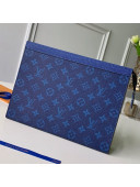 Louis Vuitton Monogram Pochette Voyage MM Pouch M61692 Blue 2019