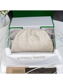 Bottega Veneta The Mini Pouch Crossbody Bag in Woven Lambskin White 2020 01