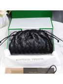 Bottega Veneta The Mini Pouch Crossbody Bag in Woven Lambskin Black 2020 01