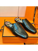 Hermes Catena Mule in Smooth Calfskin Black 61 2022（Handmade）