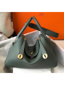 Hermes Lindy 30cm Bag In Togo Calfskin Leather Almond Green 2020