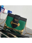 Prada Cahier Calf Leather Bag 1BH018 Green 2019