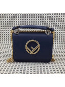 Fendi Kan I F Small Shoulder Bag Navy Blue 2019