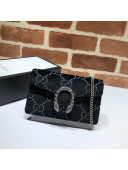 Gucci Dionysus GG Velvet Super Mini Bag 476432 Black 2020