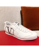 Valentino VLogo Straped Leather Sneakers White/Black 2021