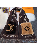 Louis Vuitton Monogram Cashmere Long Scarf With Pocket Brown 2020