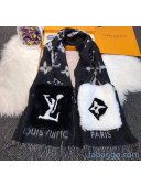 Louis Vuitton Monogram Cashmere Long Scarf With Pocket Black 2020