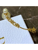 Dior Tribales Pearl Earrings Gold/White 2019