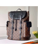 Louis Vuitton Men's Christopher PM Backpack in Monogram Canvas and Crocodile Leather M41379 2019