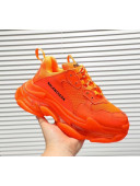 Balenciaga Triple S Clear Outsole Sneakers Orange 2019