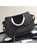 Chloe Medium Pixie Bag in Suede and Smooth Calfskin Black 2017