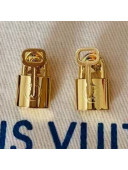 Louis Vuitton Lock It Earrings Gold 2021