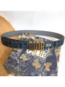 Dior Oblique Canvas Belt 2cm/3cm with DIOR Buckle Grey 2021