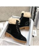 Chanel Suede Fur Short Boots Black 2020