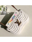 Louis Vuitton Calfskin New Wave Chain MM Bag M51945 White 2018