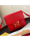 Fendi Karligraphy Calfskin FF Clasp Flap Bag Red 2019