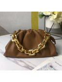 Bottega Veneta Small The Chain Pouch Clutch Bag With Square Ring Chain Cammello Brown 2020