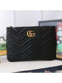 Gucci GG Marmont Leather Pouch ‎525541 Black 2019