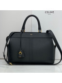 Celine Medium Cabas De France Bag in Grained Calfskin Black 2021