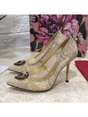 Dolce&Gabbana DG Lace High- Heel Pumps 10.5cm Beige 2021