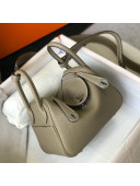 Hermes Lindy Mini Bag 19CM Dove Grey/Silver 2020