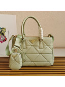 Prada Small Quilted Lambskin Galleria Bag 1BA863 Green 2021