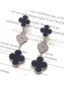 VanCleef&Arpels Magic Alhambra Three Clovers Earrings Black/Silver 2018