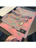 Gucci GG Cashmere Scarf 35x180cm Pink 2021 110408