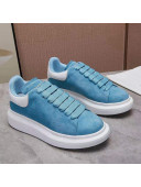 Alexander Mcqueen Suede and Calfskin Sneakers Light Blue 2021